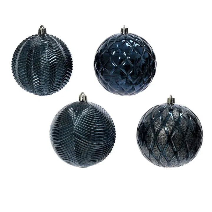 10cm Shatterproof Bauble Night Blue