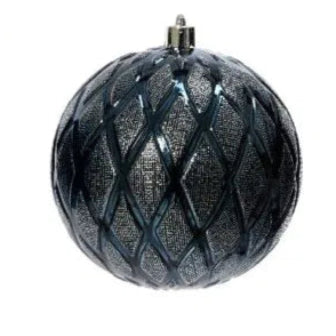 10cm Shatterproof Bauble Night Blue