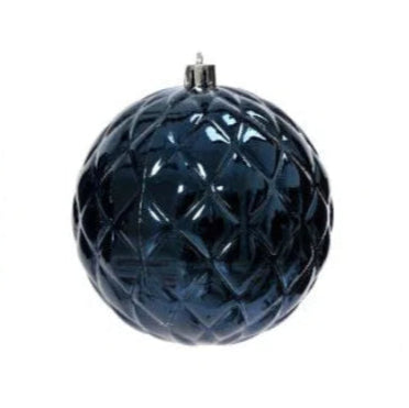 10cm Shatterproof Bauble Night Blue