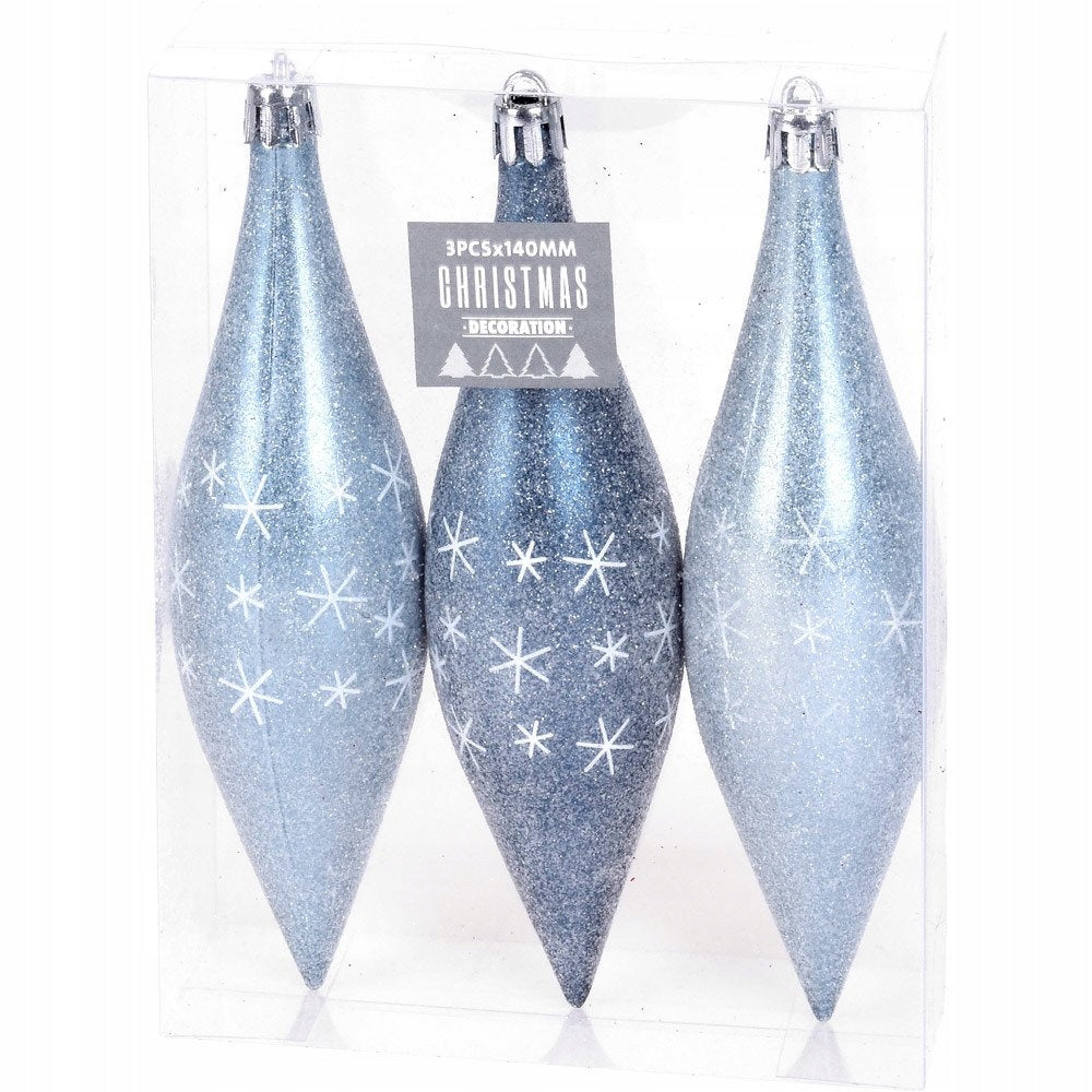 Icicles 14cm 3 Pack Blue