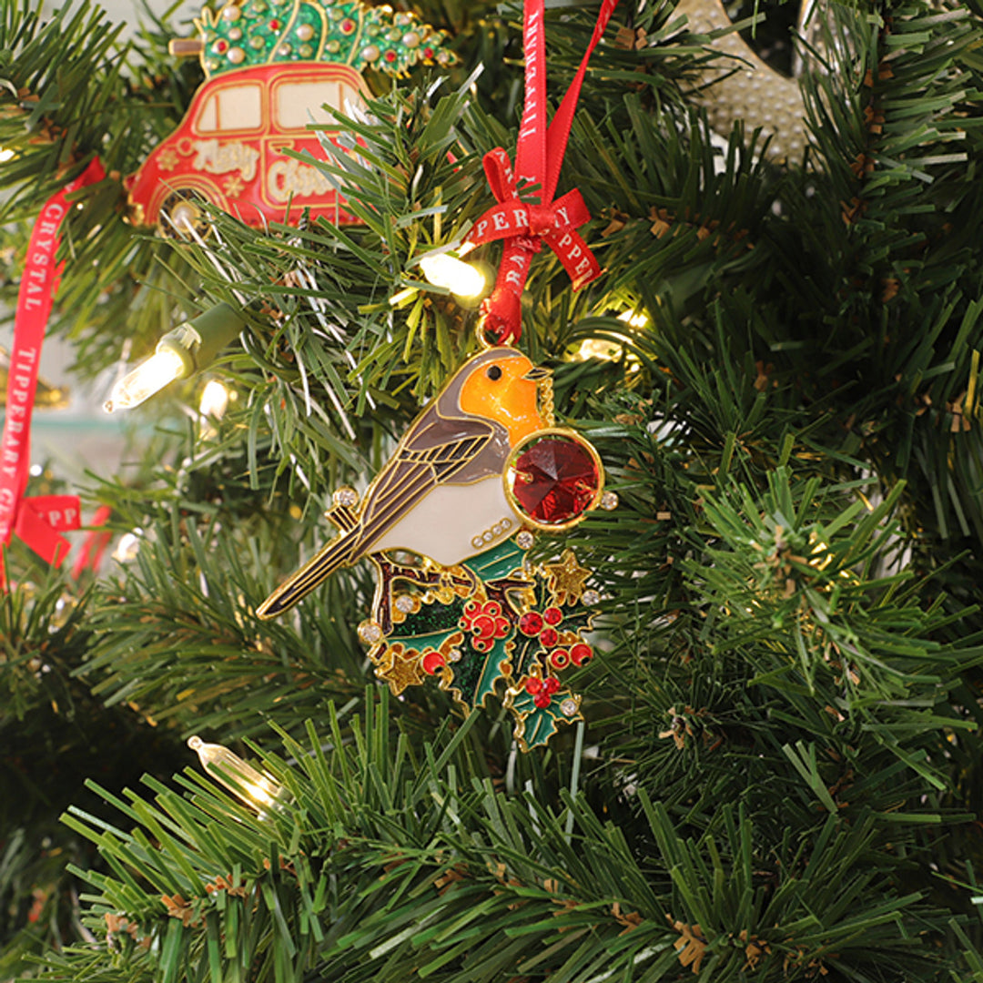 Gem Christmas Decoration - Robin