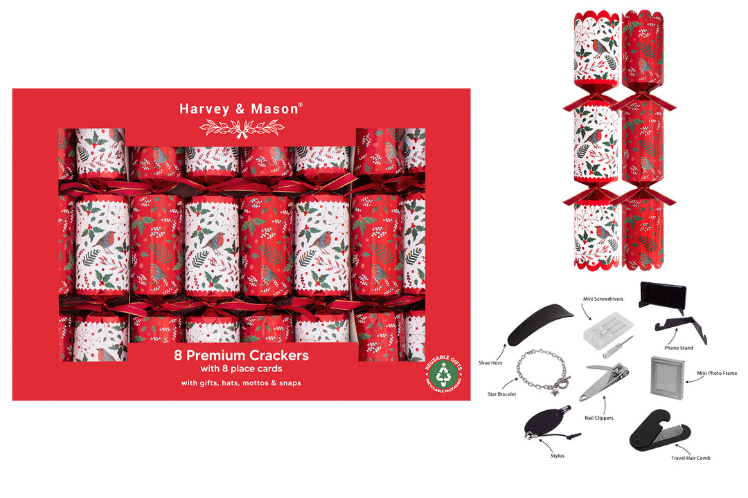 12.5" Premium Christmas Crackers (Pack of 8)