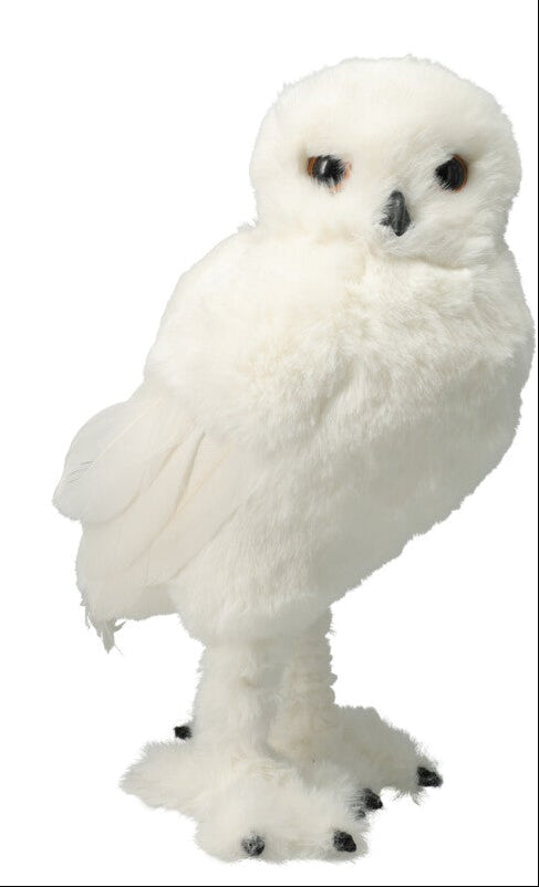 31cm Standing White Owl