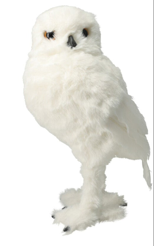 31cm Standing White Owl