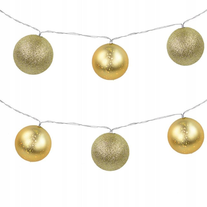 LED Baubles On String 16 Pack