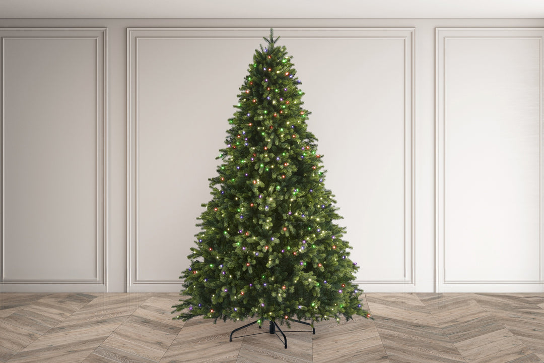 7.5ft Oakley Fir Pre Lit Christmas Tree - in a room