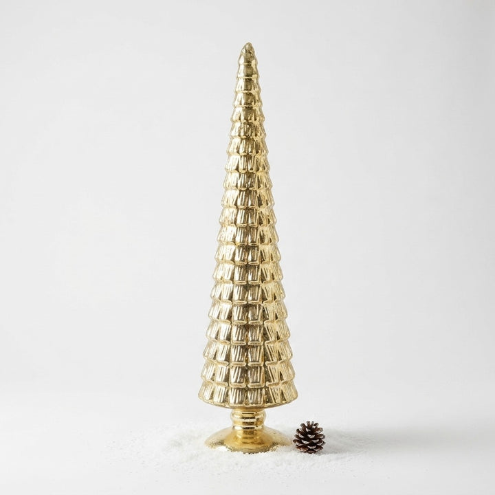 34cm Glass Tree - Green