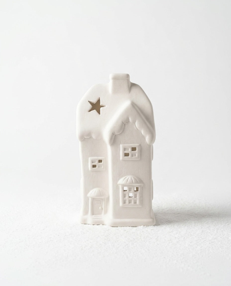 Porcelain House Tealight Holder