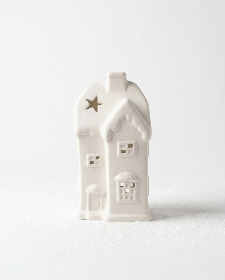 Porcelain House Tealight Holder