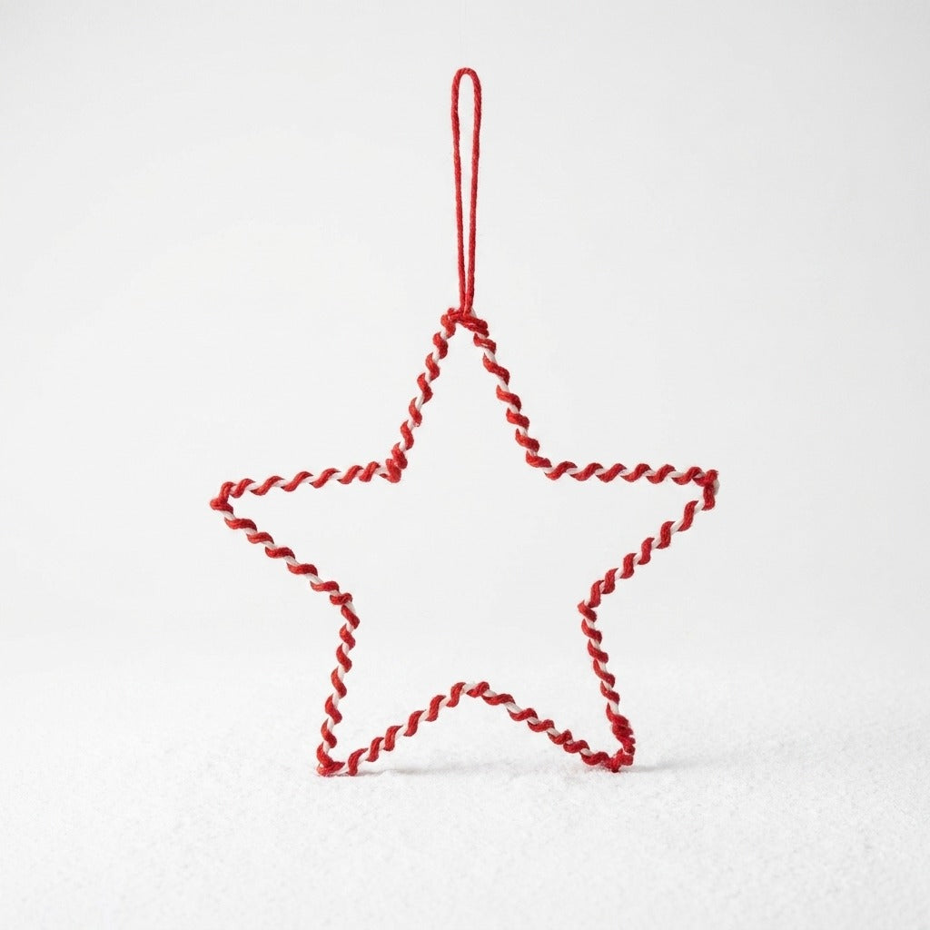 15cm Ornament Star Red