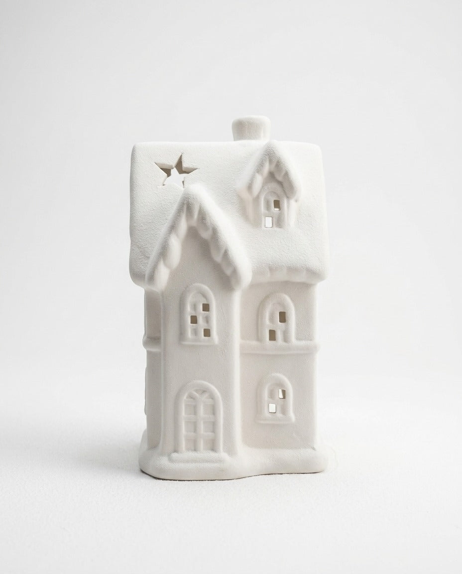 Porcelain House Tealight Holder