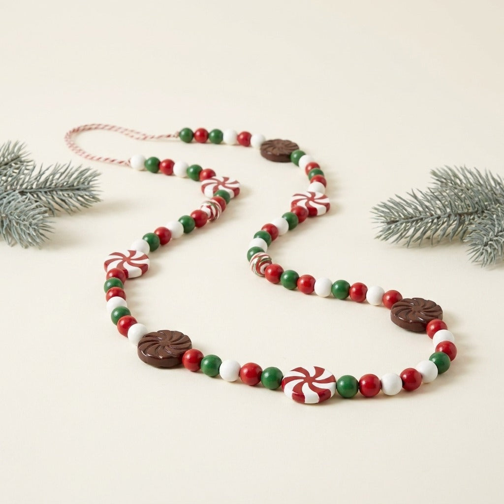 4.7ft Bead Garland - Red