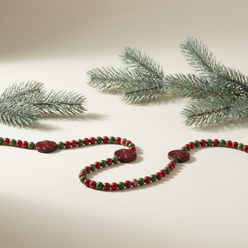 4.7ft Bead Garland - Red