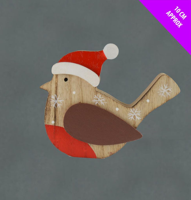 Charming chunky sitting robin decoration