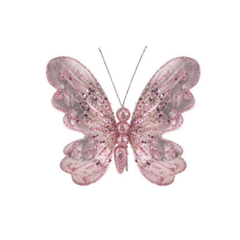 15cm Clip On Butterfly Blush