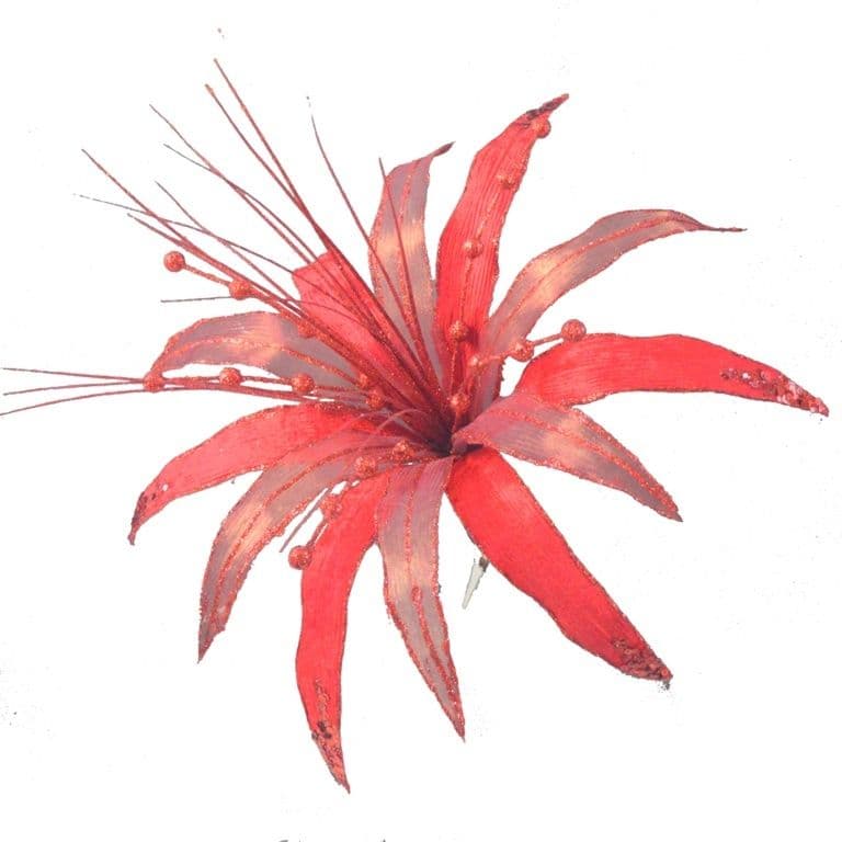 Clip On Superflower Red