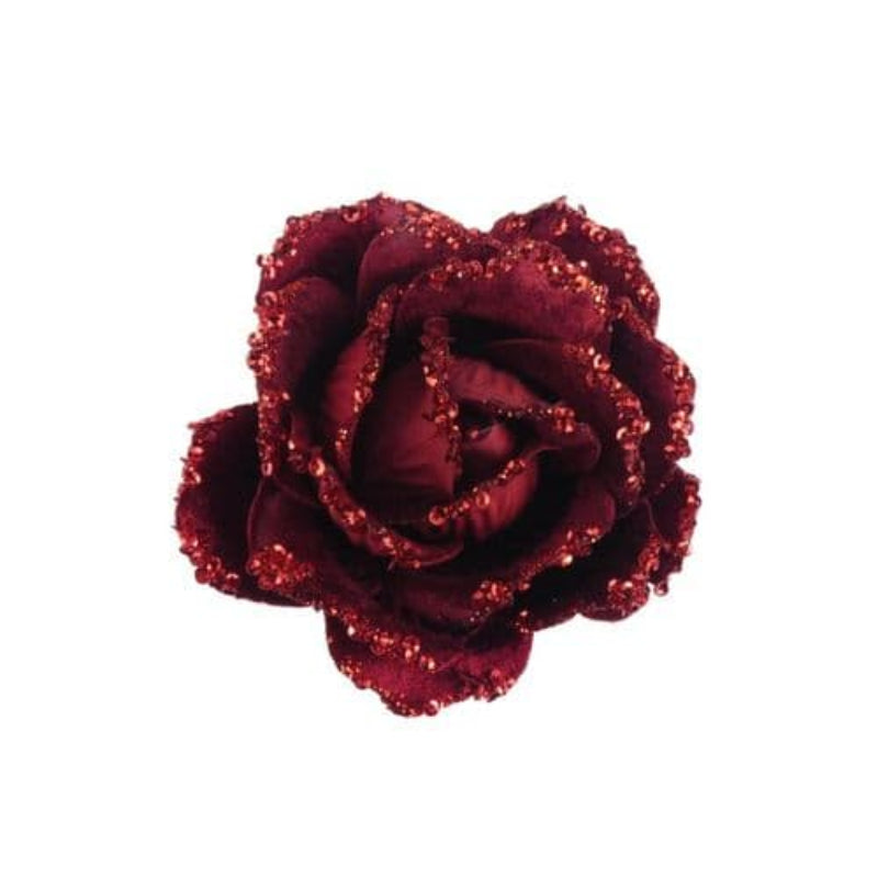 Clip On Velvet Rose