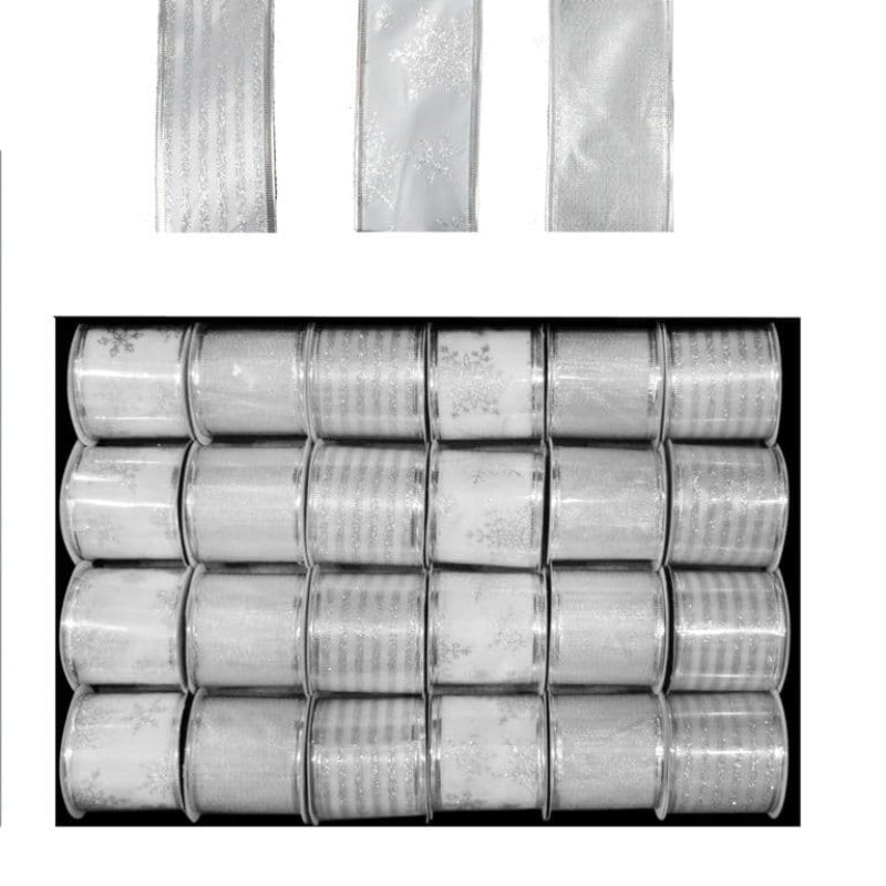 Printglitter Wire Ribbon 2.7m Silver