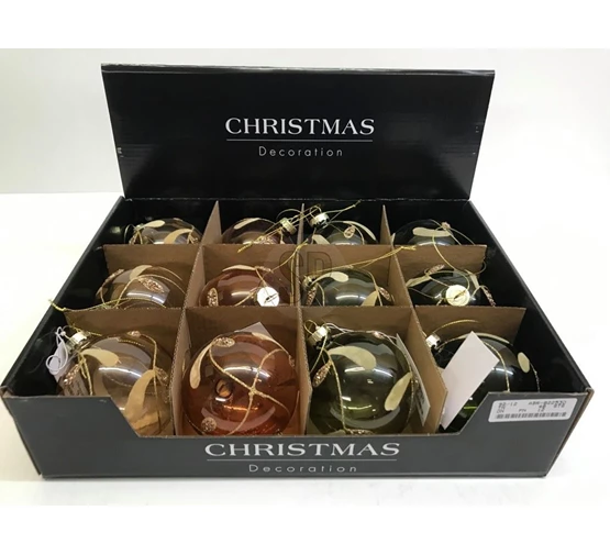 8cm Glass Bauble W/ Print