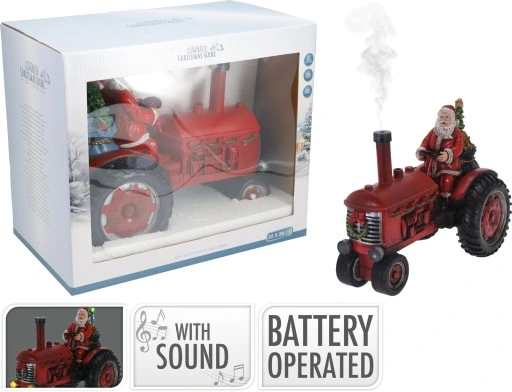 28cm Santa On Tractor
