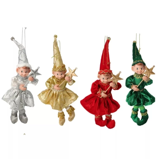 19cm Elf Hanging Decoration