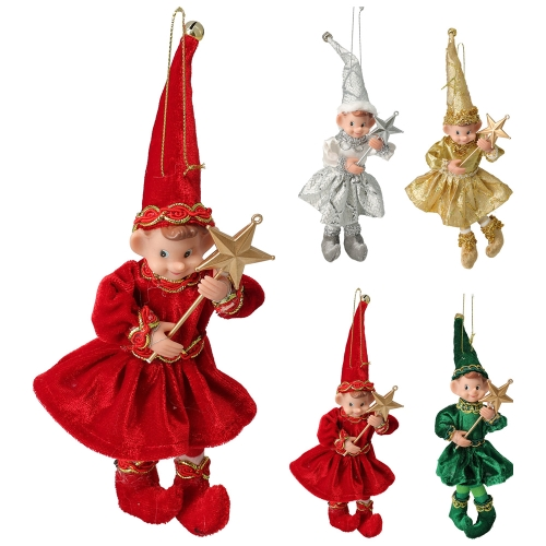 19cm Elf Hanging Decoration