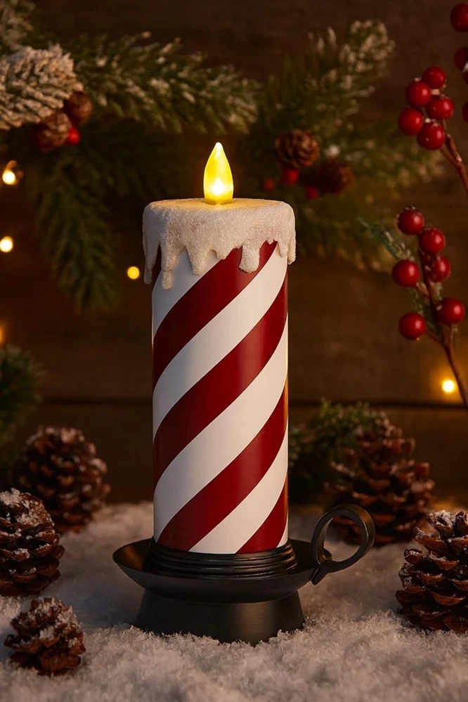 29cm Candy Cane Candle