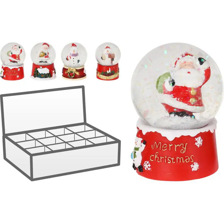 6cm Christmas Snowglobe W/ Figure