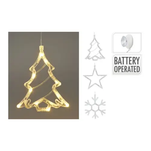 Lit Window Decoration W/ Suction Cup