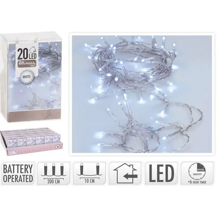 20 Battery Lights W/ Timer