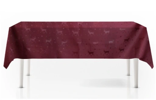 Christmas Tablecloth W/ Reindeer Design