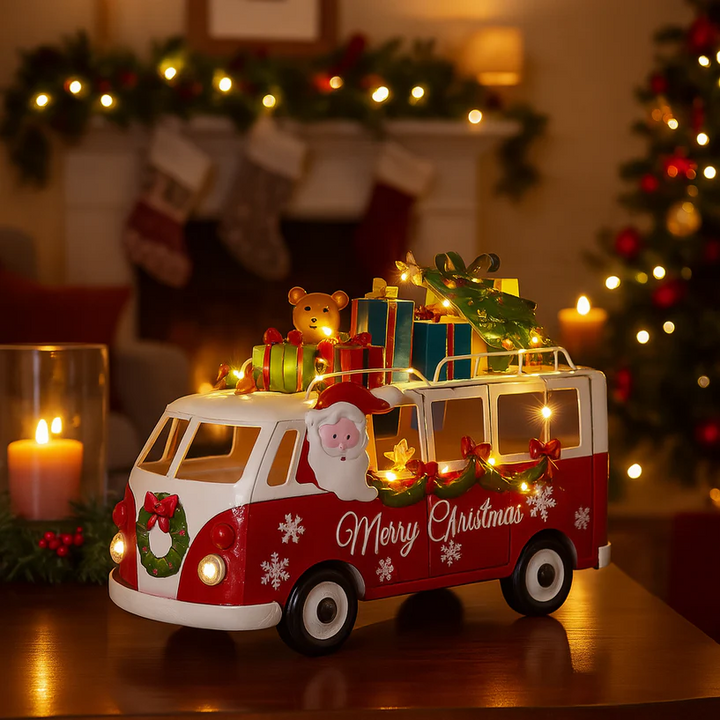 Santa In Christmas Bus