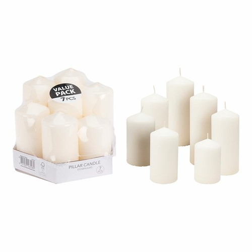 Pillar Candle Assorted Sizes (Set of 7)