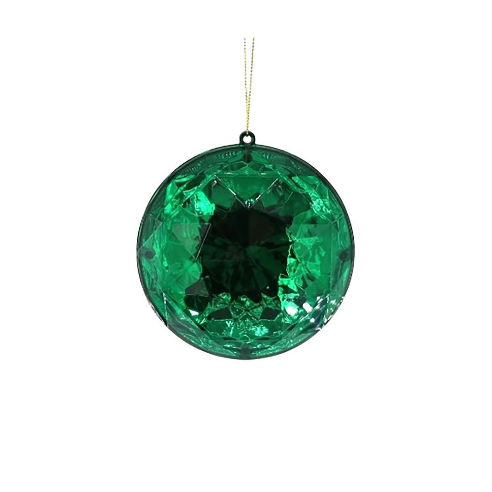 Diamond Round Hanging Decoration - Green