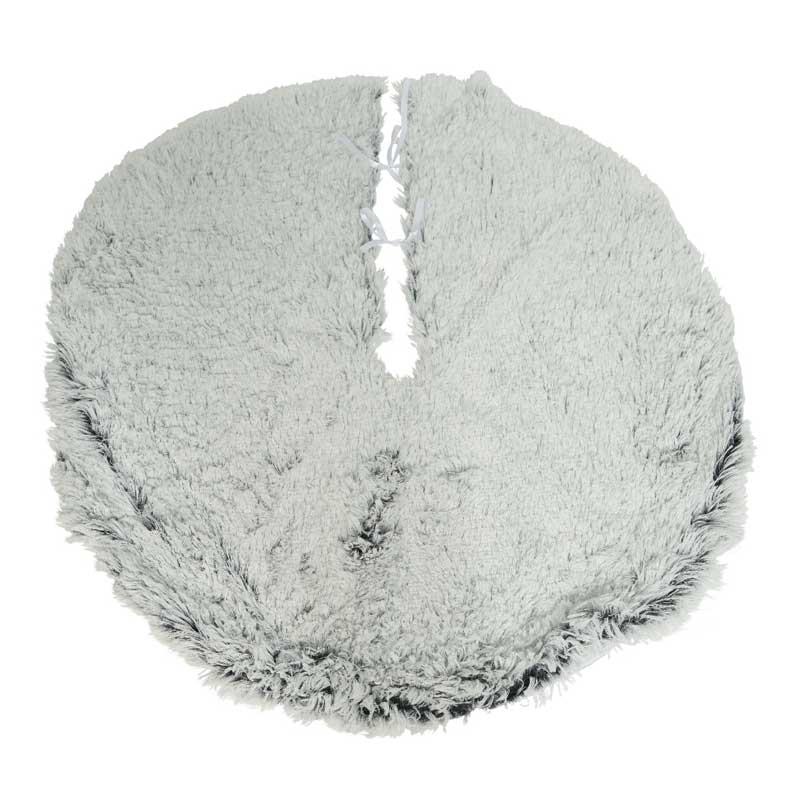 grey faux fur christmas tree skirt