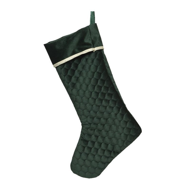 green velvet christmas stocking