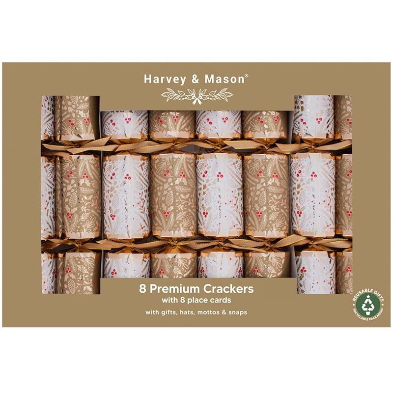 12.5" Premium Christmas Crackers (Pack of 8)