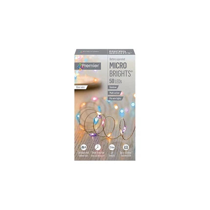 50 LED Multi Action Battery Operated Microbrights With Timer