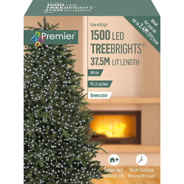 1500 LED TreeBrights Tree Lights With Green Cable