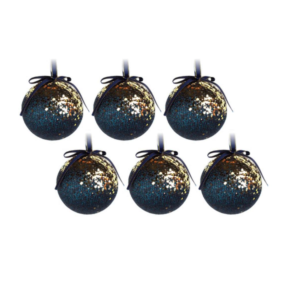 navy and gold tree bauble