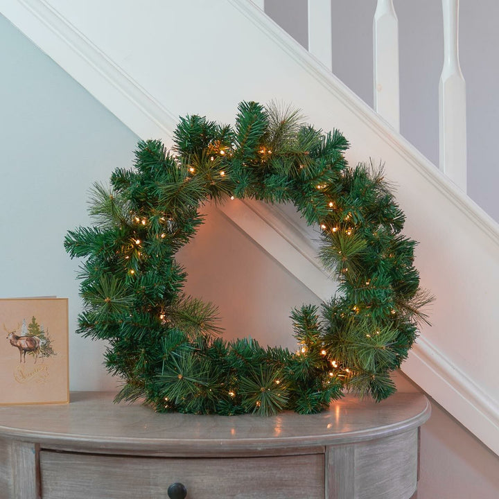 Battery Operated Warm White Firefly LED Christmas Wreath