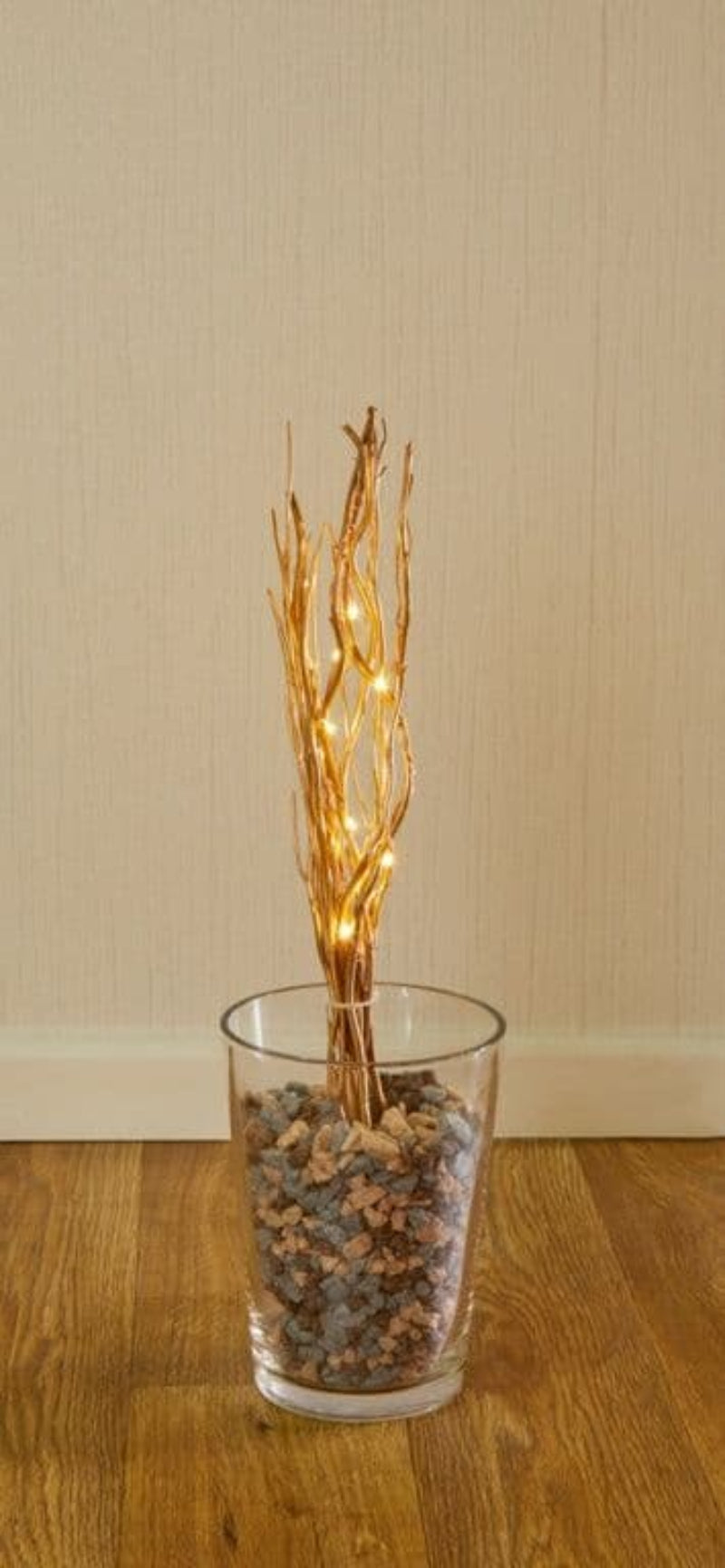 40cm Gold Twig With 16 Warm White LED