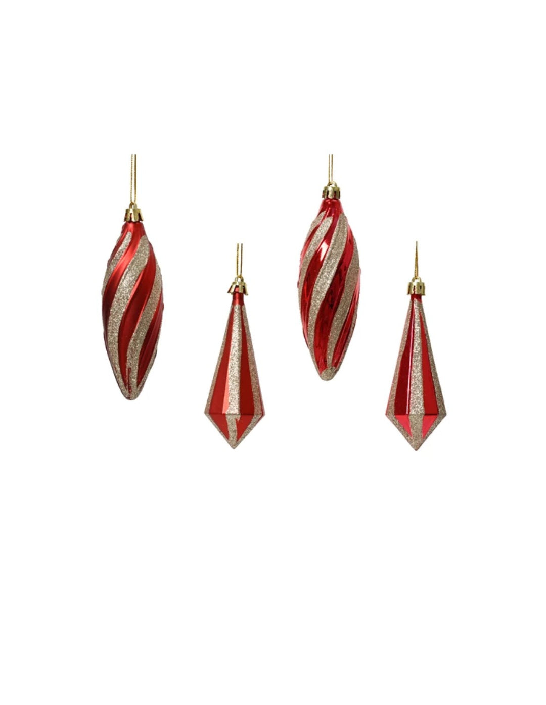 8cm Plastic Ornament With Glitter