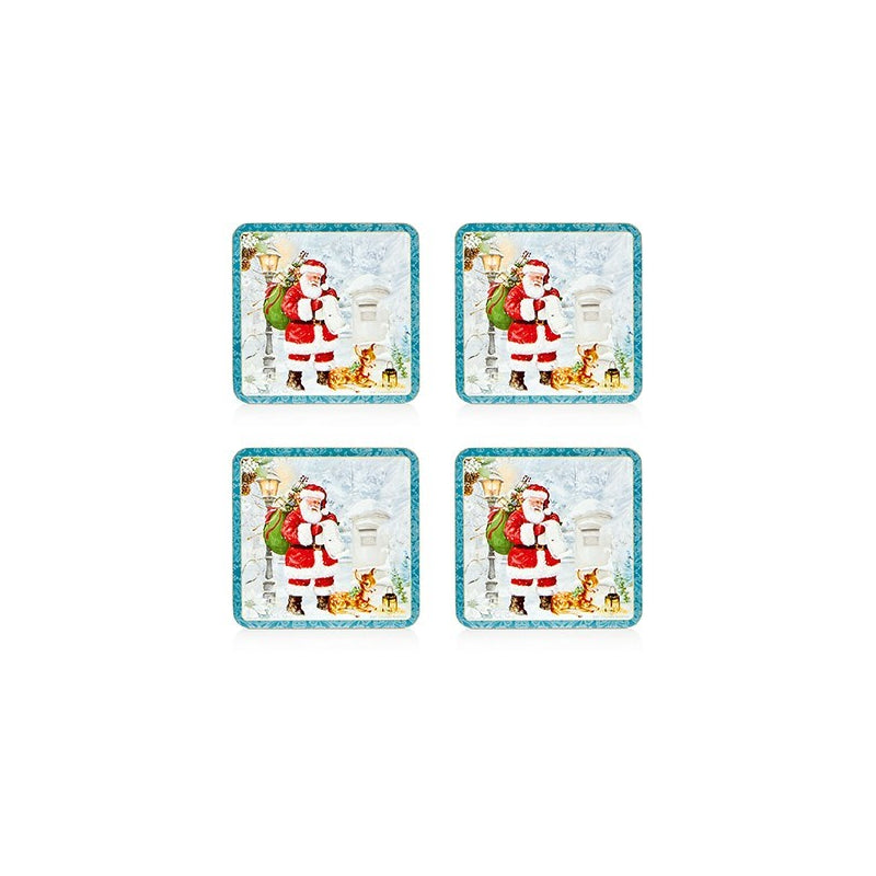 Coaster Set in Gift Box - Santa