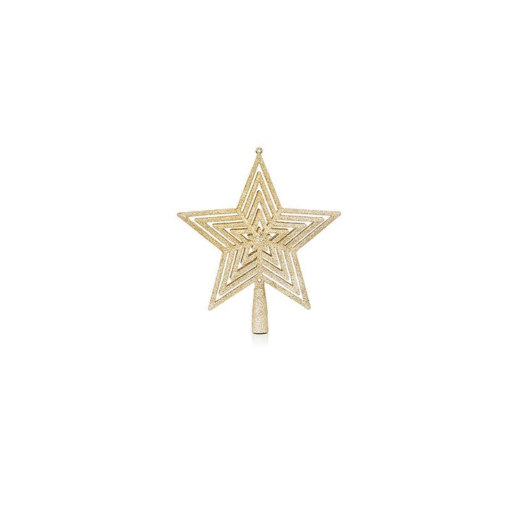 Glittered Star Tree Topper - Set of 4