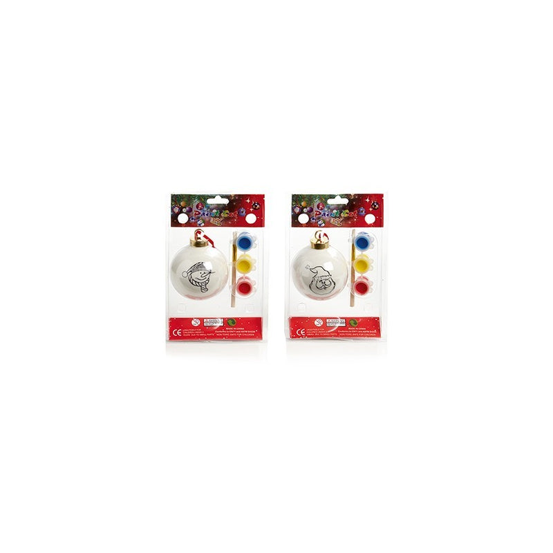 Paint Your Own Bauble Set W/ 3 Colours & 2 Designs