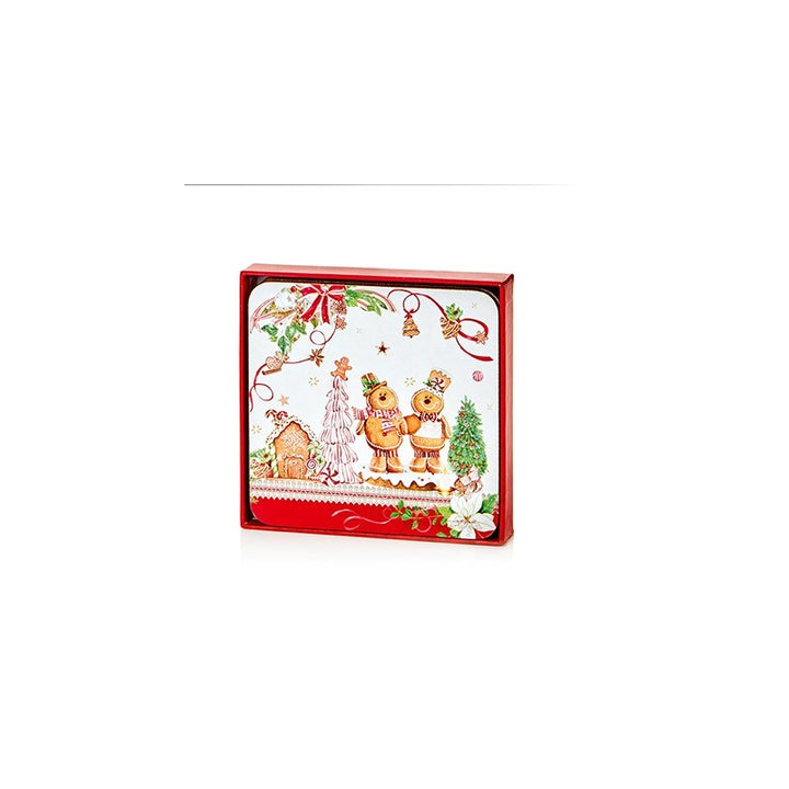 Coaster Set in Gift Box - Gingerbread