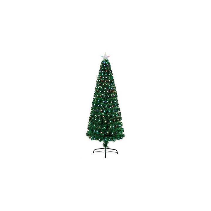 Fibre Optic Christmas Tree W/ Colour Change Ball Decoration