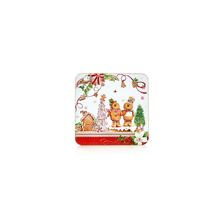 Coaster Set in Gift Box - Gingerbread