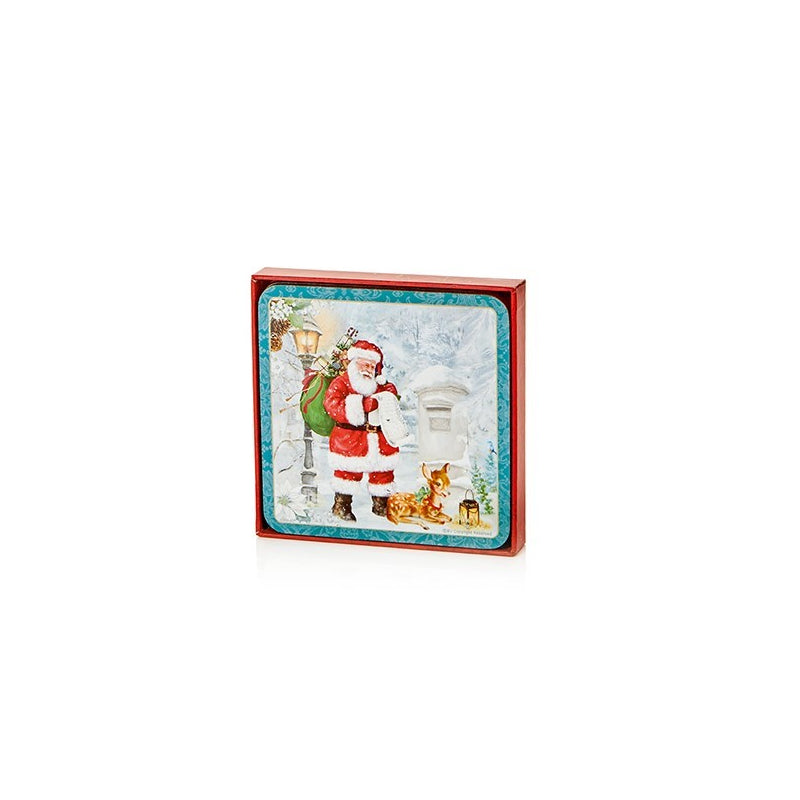 Coaster Set in Gift Box - Santa